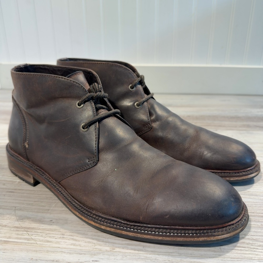 Johnston & Murphy 1850 Fulton Chukka Boot Men Sz 10M Brown Leather Lug Soles